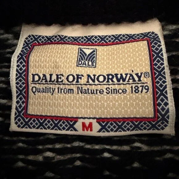 Vintage Dale of Norway Wool Sweater Norwegian Pullover Sweater Ivory Medium - Picture 15 of 16